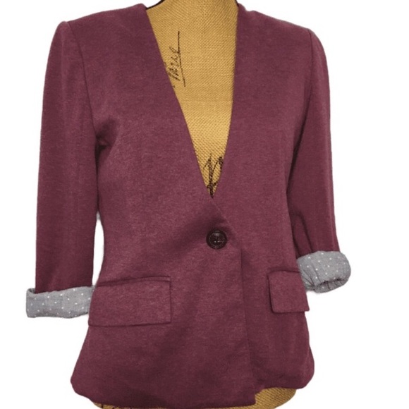 Cartonnier Anthro Mauve Casual Blazer Jacket S - Picture 3 of 7